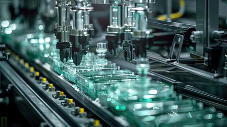 Production line of the vegetable oil factory. Vegetable oil production plant. Industrial backgroundの写真素材