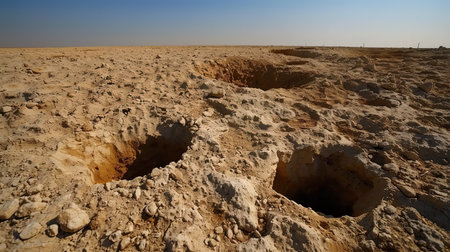 The hole in the middle of the desert, Egypt, Africa.の写真素材