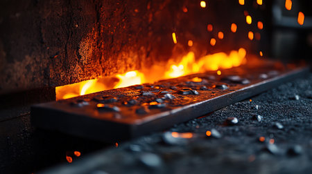 Firewood burning in a furnace. Firewood burning in a furnaceの写真素材