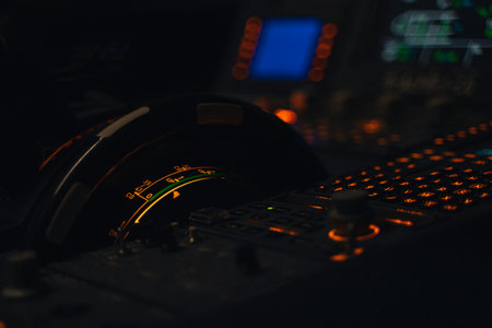 Close up of control panel of a midi controller