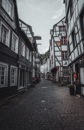 Street view of the old town of Quedlinburg, Germany