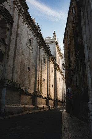 Street in the old town of Catania, Sicily, Italy.
