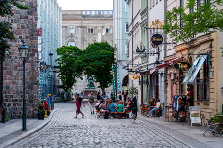 Street view of Old Town in Prague, Czech Republicの写真素材