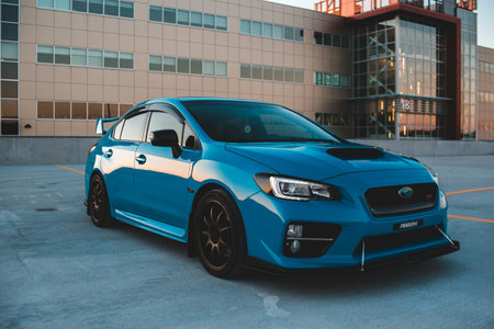 Beautiful fluffy clouds in the blue sky background. Cloudscape.の写真素材