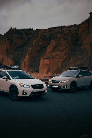 Cars on the road in Utah, USA. Cars on the road.