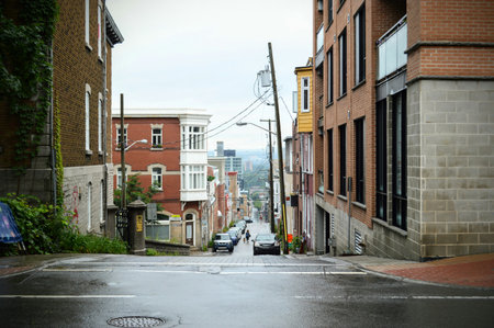 View of a street in the city of San Francisco, California.の写真素材