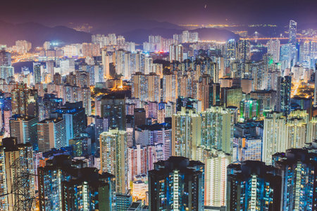 Hong Kong cityscape at night.