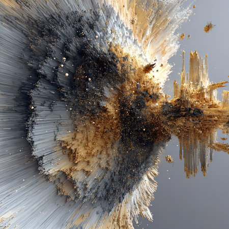 Abstract 3D illustration of a fractal background. Design element for brochure, advertisements,...