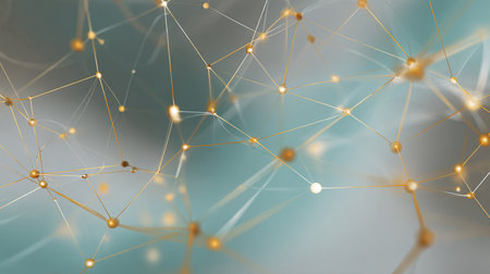 Abstract polygonal space low poly dark background with connecting dots and lines. Connection...