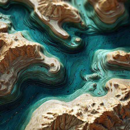 abstract background with the image of a stone in the form of a waveの写真素材