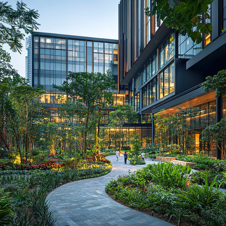 Modern office building in Hong Kong, China. The building is located in Hong Kong.の写真素材