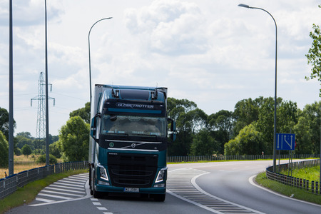 FHIV Volvo Globetrotter XL with trailer coolinerのeditorial素材