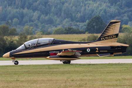 Aermacchi MB-339 NAT from United Arab Emirates - Air Force in SIAF 2017のeditorial素材