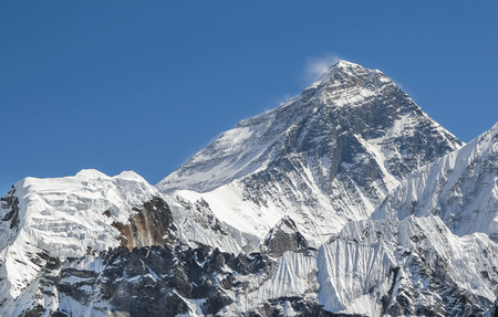 Mount Everest, Himalayan Range, Nepal の写真素材