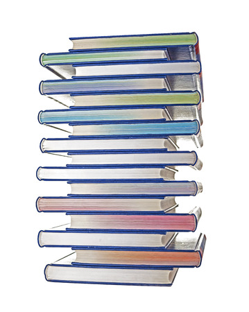 stack of books isolated on white の写真素材