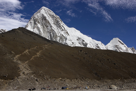 Mountains in Sagarmatha National Park, Himalayas, Nepal の写真素材