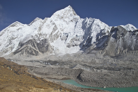Khumbu glacier, Sagarmatha National Park, Himalayas, Nepal の写真素材
