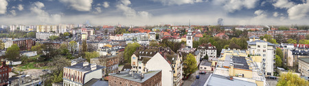 Panoramic view of european city, Szczecin  Stettin , Poland