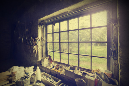 Window in carpenterの写真素材