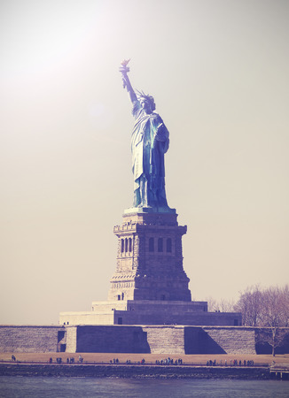 Vintage picture of Statue of Liberty, NYC, USA.の写真素材