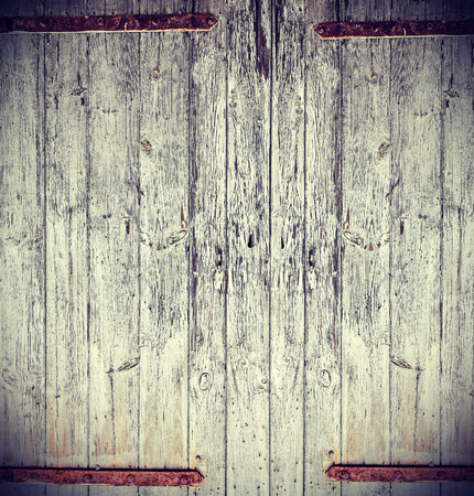Retro vintage photo of a wooden gate.の写真素材
