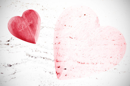 Valentines Day background, hearts with space for text.の写真素材