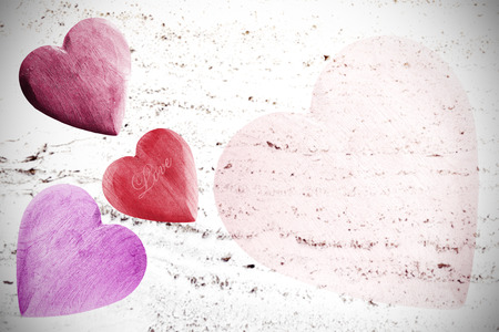 Valentines Day background, hearts with space for text.の写真素材