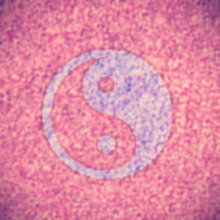 Retro vintage yin yang symbol background.の写真素材