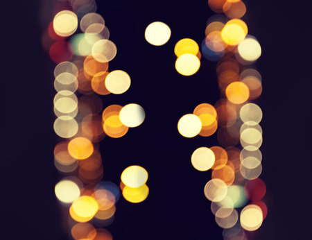 Blurred traffic lights, urban abstract background.の写真素材