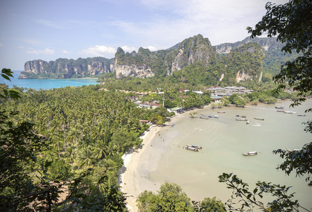 Summer postcard from Thailand Railay beach.の写真素材