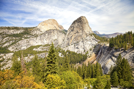 Nevada fall in Yosemite National Park, California, USA.の写真素材