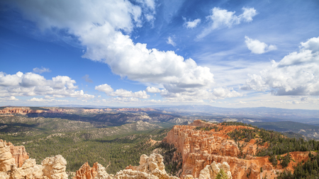 Beautiful cloudscape over Bryce Canyon National Park, Utah, USA.の写真素材