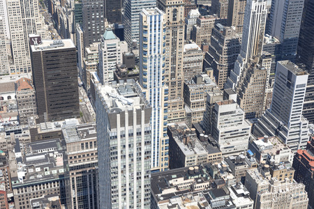 Aerial view of the Manhattan, New York, USA.の写真素材