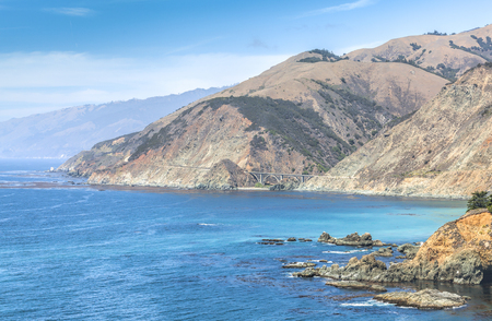 California coastline along Pacific Coast Highway, USA.の写真素材