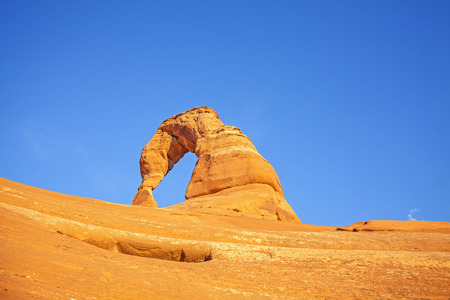 Delicate Arch at sunset, Utah, USA.