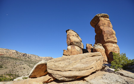 Devils Kitchen rock formations in the Colorado National Monument, Colorado, USA.の写真素材