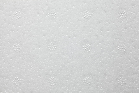 High quality close up picture of white polystyrene foam, styrofoam texture background.