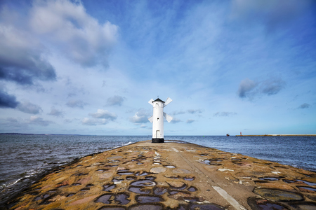 An old lighthouse in Swinoujscie, Poland.の写真素材
