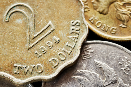 Close up picture of Hong Kong dollar, shallow depth of field.の写真素材