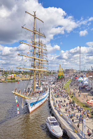 Szczecin, Poland - August 06, 2017: Final of The Tall Ships Races 2017 in Szczecin.のeditorial素材
