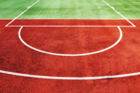 Blurred picture of an outdoor playing field, sport concept background.の写真素材