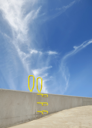 Ladder to the sky, conceptual picture.の写真素材
