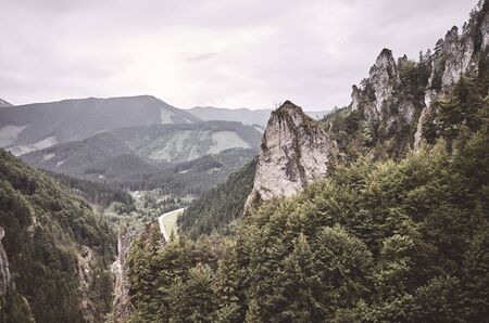 Mala Fatra mountain scenery, color toning applied, Slovakia.の写真素材