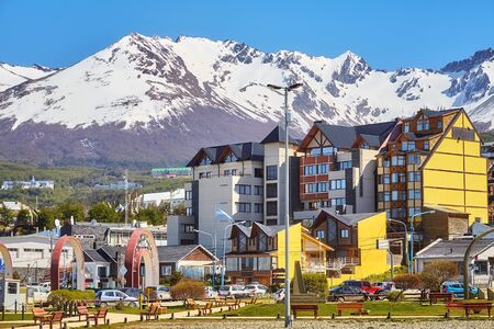 Ushuaia, the capital of Tierra del Fuego Province, the southernmost city in the world, Argentina.の写真素材