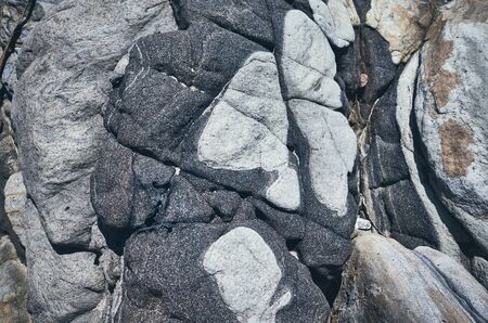 Close up picture of rocks, color toned abstract natural background.の写真素材