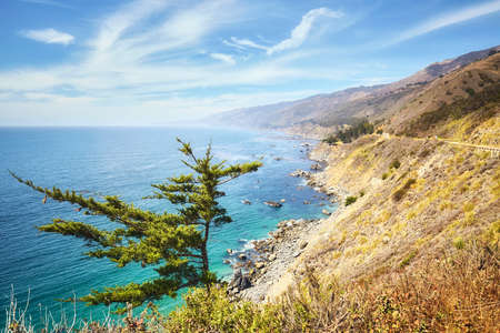 Beautiful California coastline along Pacific Coast Highway, USA.の写真素材