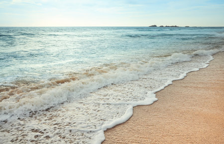Picture of an empty tropical beach.の写真素材
