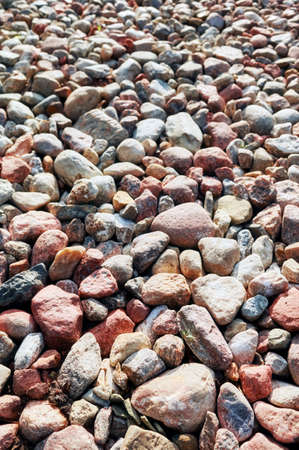 Picture of colorful pebbles, selective focus.