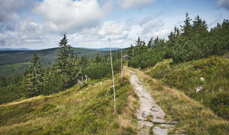 Karkonosze (Giant Mountains) panoramic view, Czech Republic.