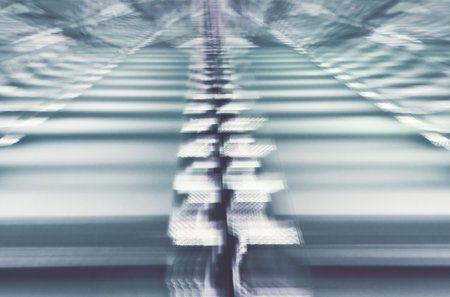 Futuristic abstract background, blurred lights and shapes.の写真素材